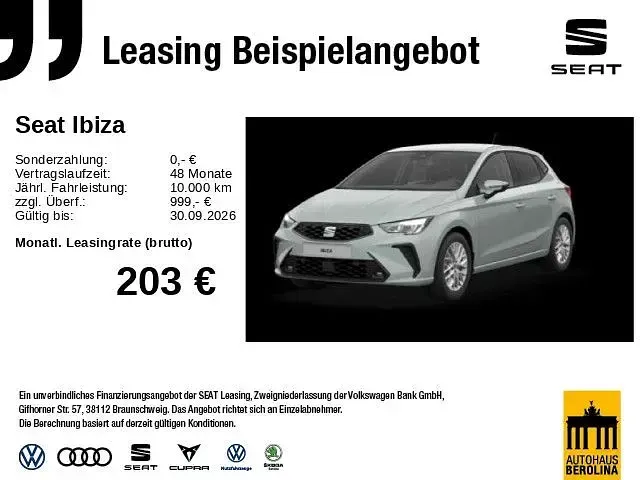 Neu Seat Ibiza Style 116 PS (85 kW) 2026 Grau Kleinwagen