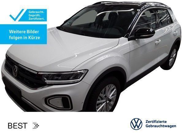 Pure white/schwarz Gebraucht 2024 VW T-Roc Life SUV | 22.849 € (Guter Preis) - Bild 1/3