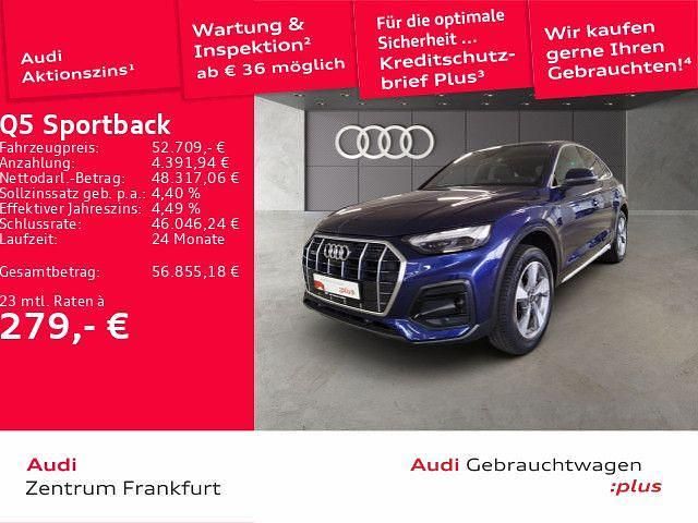 Navarrablau metallic Gebraucht 2025 Audi Q5 Sportback Ambiente SUV | 52.709 € (Fairer Preis) - Bild 1/3