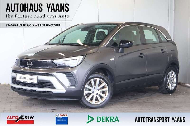 Mondstein grau/e:vulkan grau Gebraucht 2021 Opel Crossland X Elegance SUV | 10.979 € (Superpreis) - Bild 1/4