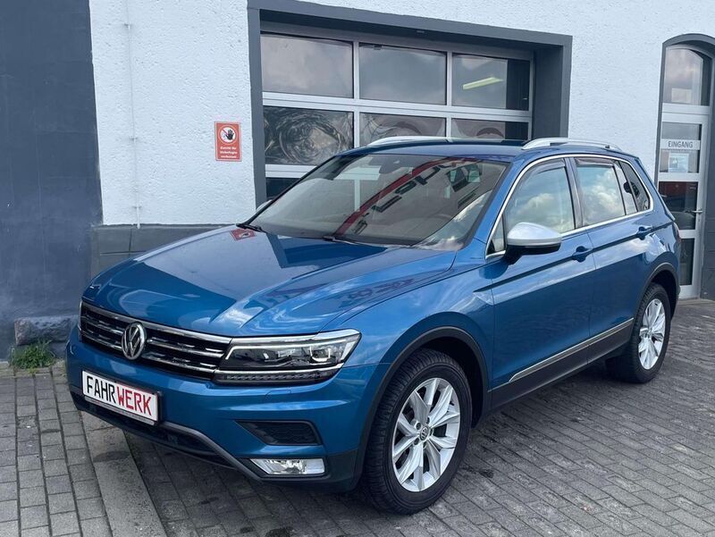 Caribbean blue metallic Gebraucht 2016 VW Tiguan Highline SUV | 21.970 € (Guter Preis) - Bild 1/4