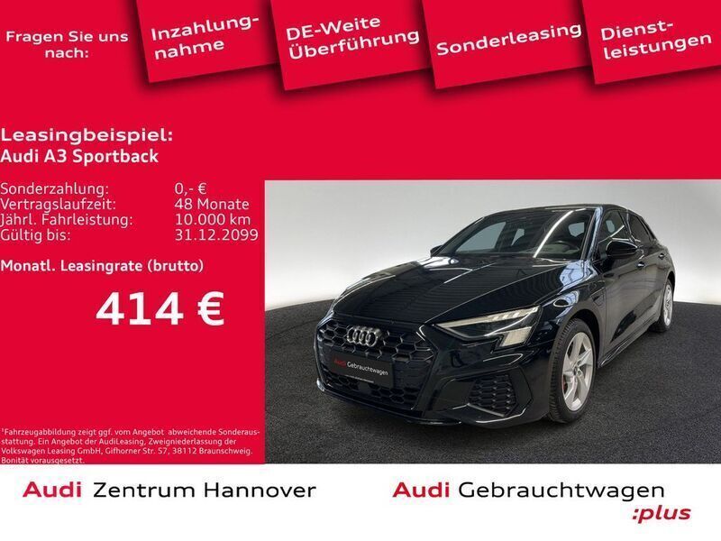 Mythosschwarz metallic Gebraucht 2021 Audi A3 Sportback e-tron S-Line Limousine | 29.750 € (Etwas zu teuer) - Bild 1/4