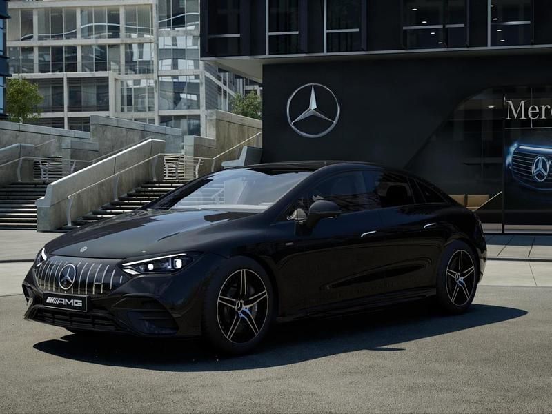 Obsidianschwarz metallic Gebraucht 2023 Mercedes EQE AMG 43 AMG Limousine | 55.310 € (Superpreis) - Bild 1/4