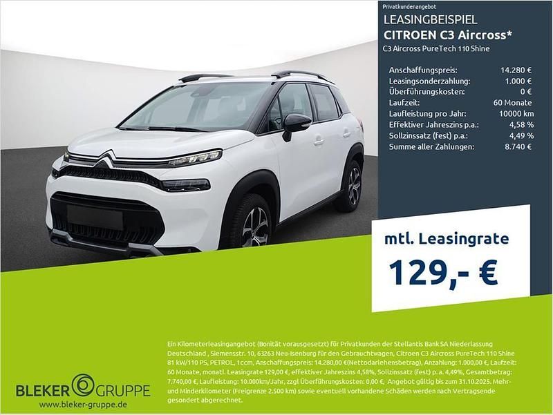 Lack weiss banquise/typ aussenverkleidung spiegel flach standard Gebraucht 2023 Citroën C3 Aircross PureTech SUV | 14.280 € (Guter Preis) - Bild 1/3