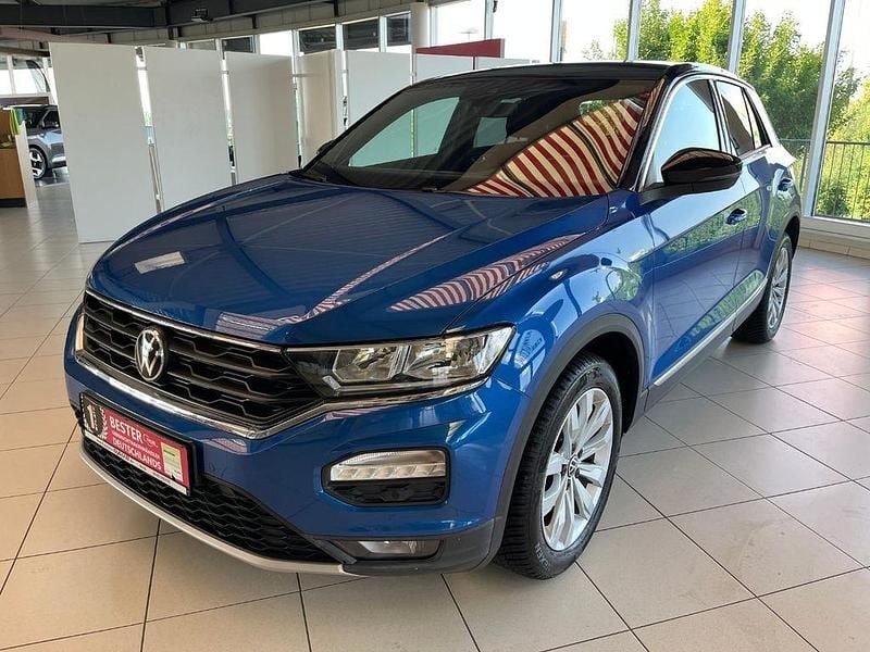 Blau Gebraucht 2021 VW T-Roc Sportline SUV | 24.980 € (Superpreis) - Bild 1/4