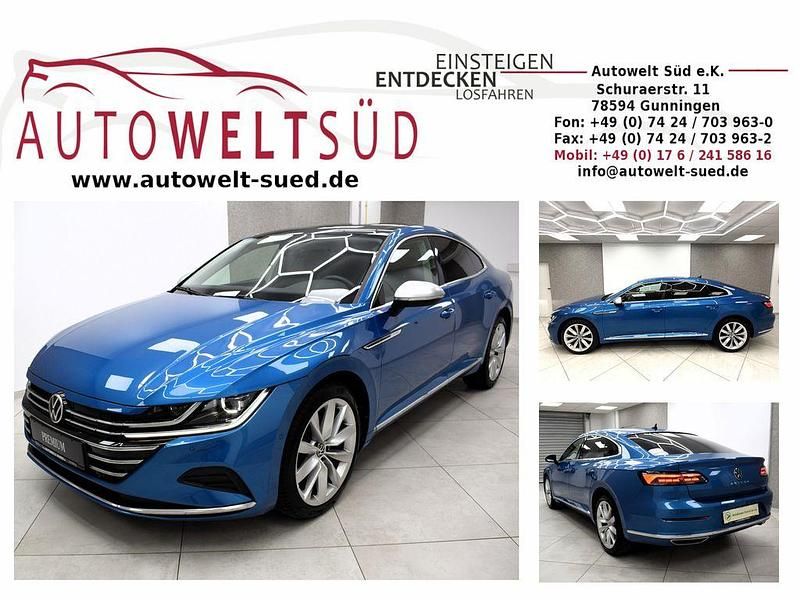 Eisvogelblau Gebraucht 2021 VW Arteon Elegance Limousine | 26.700 € (Guter Preis) - Bild 1/4