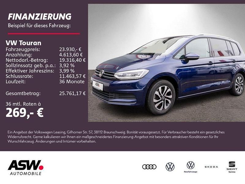 Gebraucht VW Touran Active 150 PS (110 kW) 2022 Atlantik blue metallic Van / Kleinbus