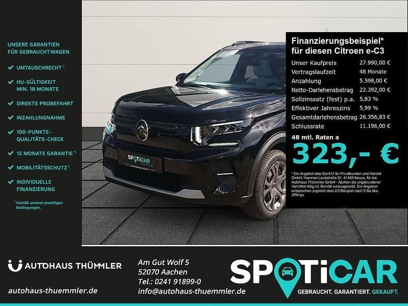 Schwarz Gebraucht 2025 Citroën e-C3 Limousine | 27.990 € (Etwas zu teuer) - Bild 1/4