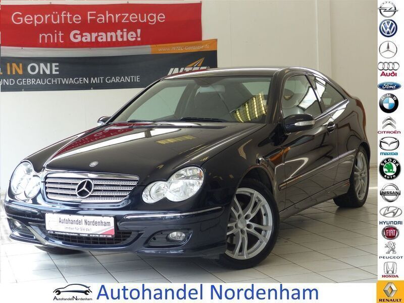 Schwarz Gebraucht 2006 Mercedes C160 Sport Edition Coupé | 7.690 € - Bild 1/4