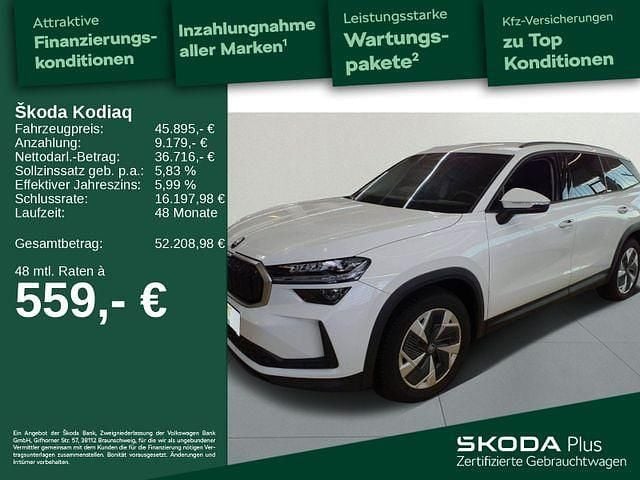 Moonweiß perleffekt Gebraucht 2025 Skoda Kodiaq Selection SUV | 45.895 € (Fairer Preis) - Bild 1/4