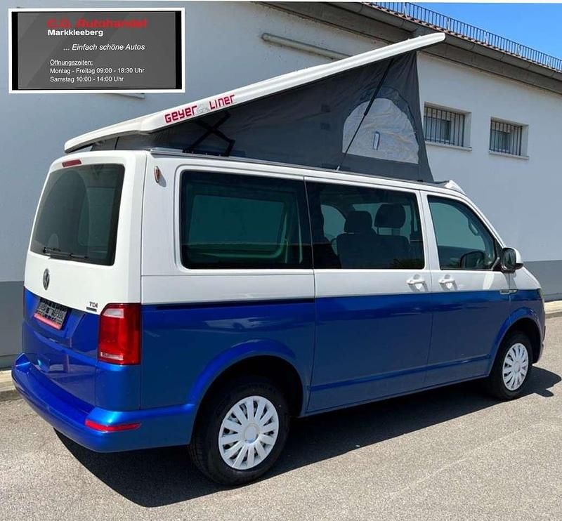 Gebraucht VW T6.1 California 150 PS (110 kW) 2019 Weißblau bicolor folierung Van