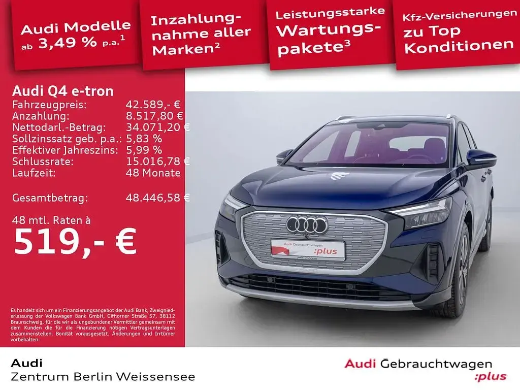 Gebraucht Audi Q4 e-tron Advanced Plus 250 kW (340 PS) 2024 Blau SUV