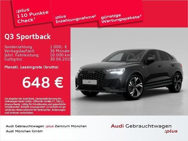 Schwarz Gebraucht 2025 Audi Q3 Sportback S-Line SUV | 52.593 € (Superpreis) - Bild 1/2