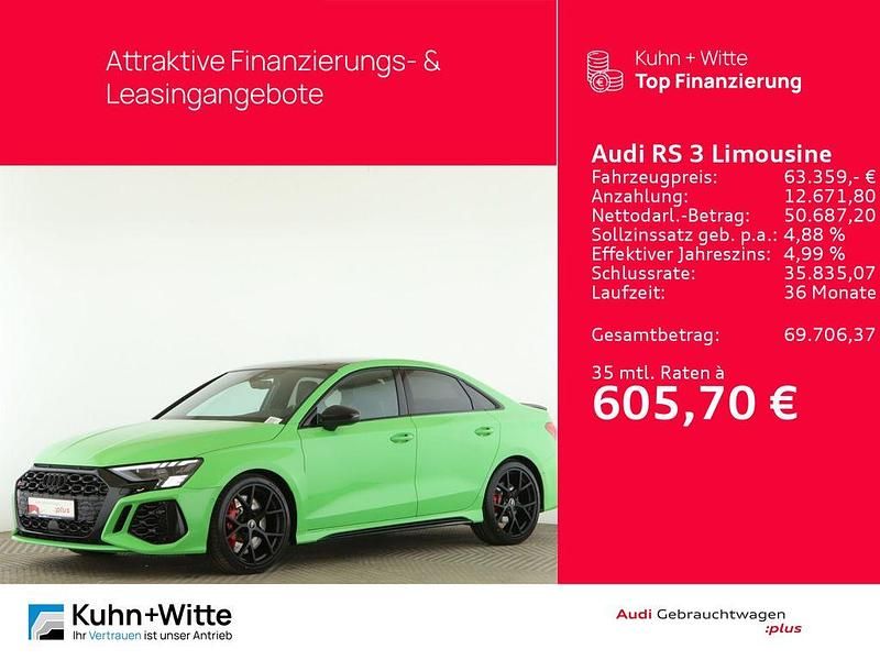 Kyalamigrün Gebraucht 2024 Audi RS3 Ambiente Kleinwagen | 63.359 € (Etwas zu teuer) - Bild 1/3