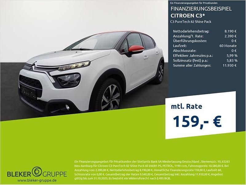 Polar weiß Gebraucht 2021 Citroën C3 PureTech Kleinwagen | 9.980 € (Guter Preis) - Bild 1/3