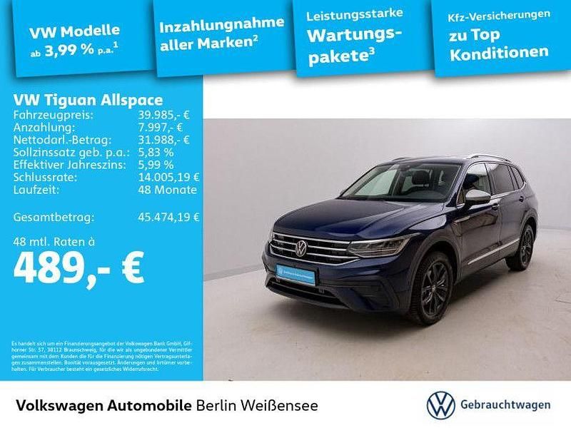 H7 atlantic blue metallic Gebraucht 2024 VW Tiguan Allspace Move SUV | 39.985 € (Guter Preis) - Bild 1/4