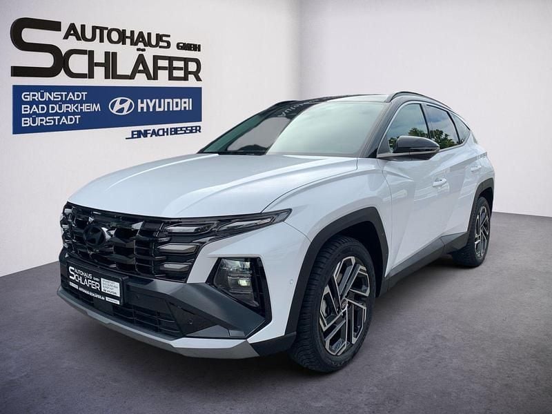 Serenity white / abyss black / Gebraucht 2024 Hyundai Tucson Prime SUV | 36.980 € (Fairer Preis) - Bild 1/4
