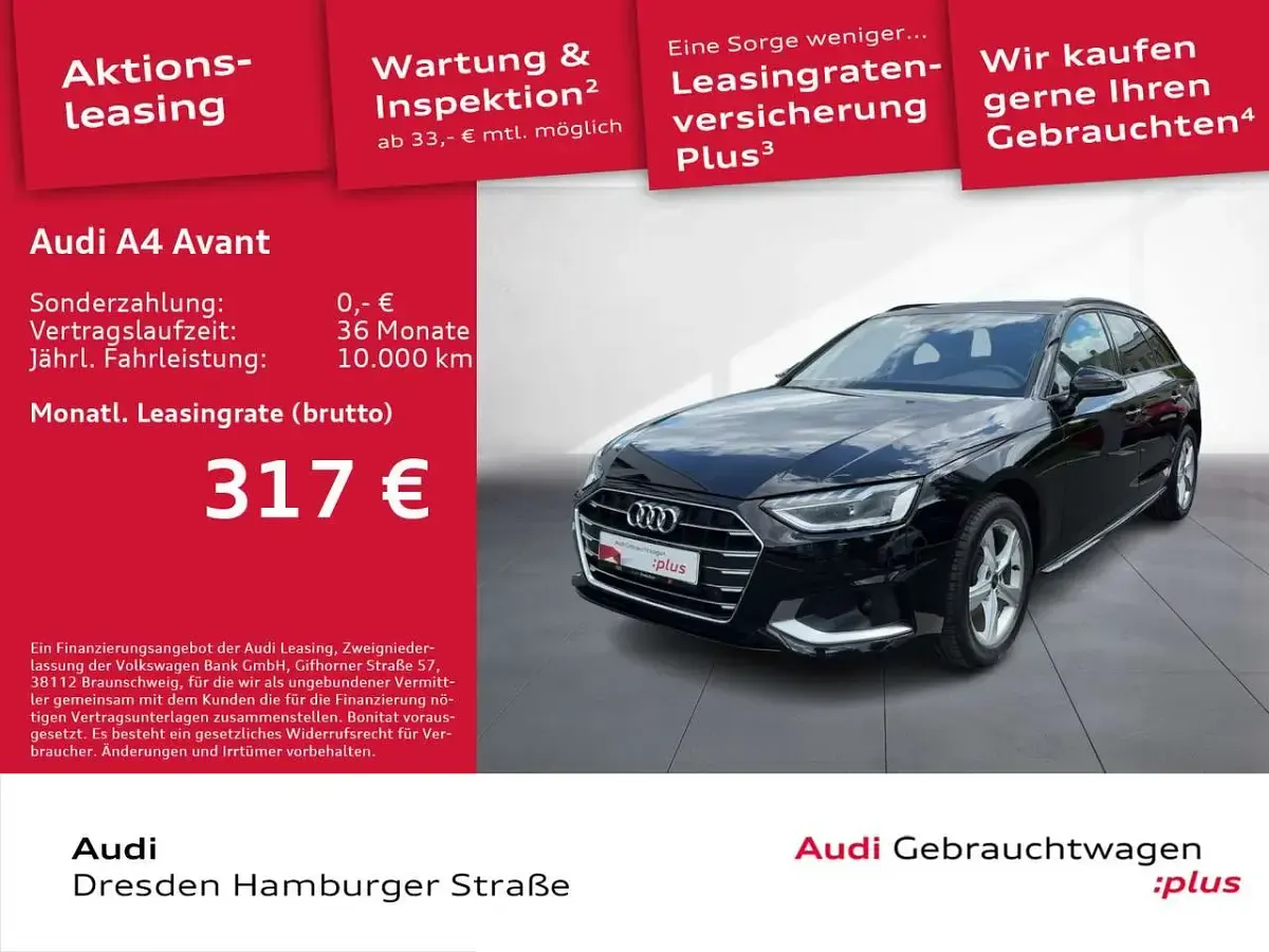 Gebraucht Audi A4 Advanced Plus 163 PS (119 kW) 2023 Brillantschwarz Kombi