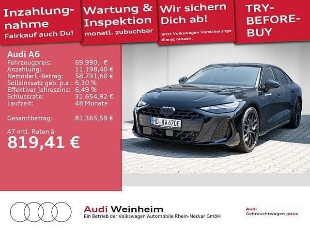 Mythosschwarz metallic Gebraucht 2026 Audi A6 Ambiente Limousine | 69.990 € - Bild 1/4