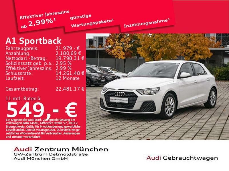 Cortinaweiß Gebraucht 2022 Audi A1 Kleinwagen | 21.979 € (Fairer Preis) - Bild 1/2