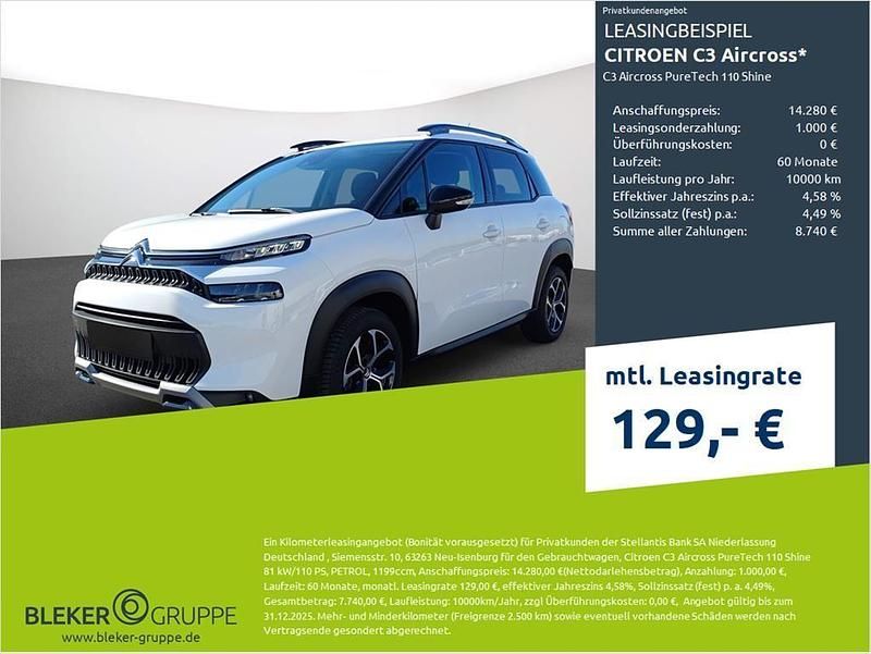 Lack weiss banquise/typ aussenverkleidung spiegel flach standard Gebraucht 2023 Citroën C3 Aircross PureTech SUV | 14.280 € (Guter Preis) - Bild 1/3
