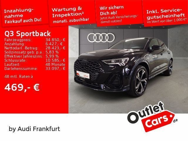 Schwarz Gebraucht 2022 Audi Q3 Sportback S-Line SUV | 35.850 € (Etwas zu teuer) - Bild 1/2