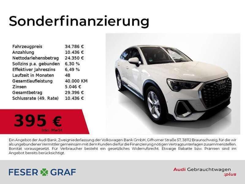 Ibisweiß Gebraucht 2022 Audi Q3 Sportback Sport SUV | 34.786 € (Fairer Preis) - Bild 1/2