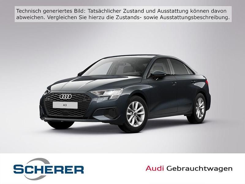 Manhattangrau metallic (metallic) Gebraucht 2024 Audi A3 Ambiente Limousine | 32.490 € (Teuer) - Bild 1/4
