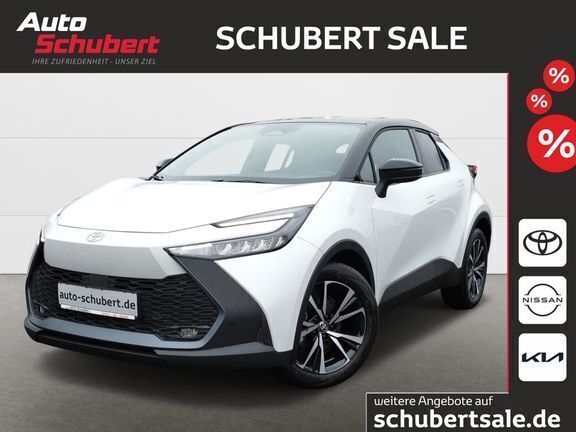 Platinum weiß perleffekt / dach schwarz Gebraucht 2023 Toyota C-HR Team SUV | 30.880 € (Fairer Preis) - Bild 1/3
