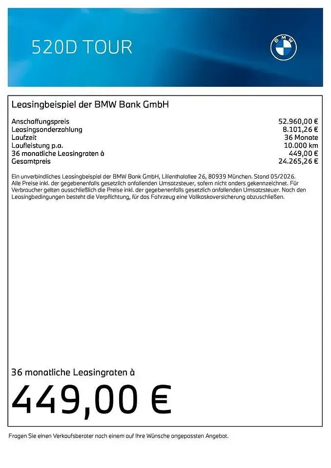 Gebraucht BMW 520 M Sport 197 PS (144 kW) 2025 Weiß Kombi