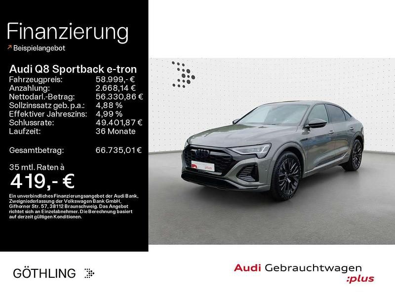 Chronosgrau metallic Gebraucht 2023 Audi Q8 e-tron S-Line SUV | 58.999 € (Guter Preis) - Bild 1/4