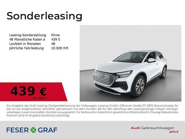 Gletscherweiß metallic Gebraucht 2024 Audi Q4 e-tron Advanced SUV | 44.650 € (Etwas zu teuer) - Bild 1/2