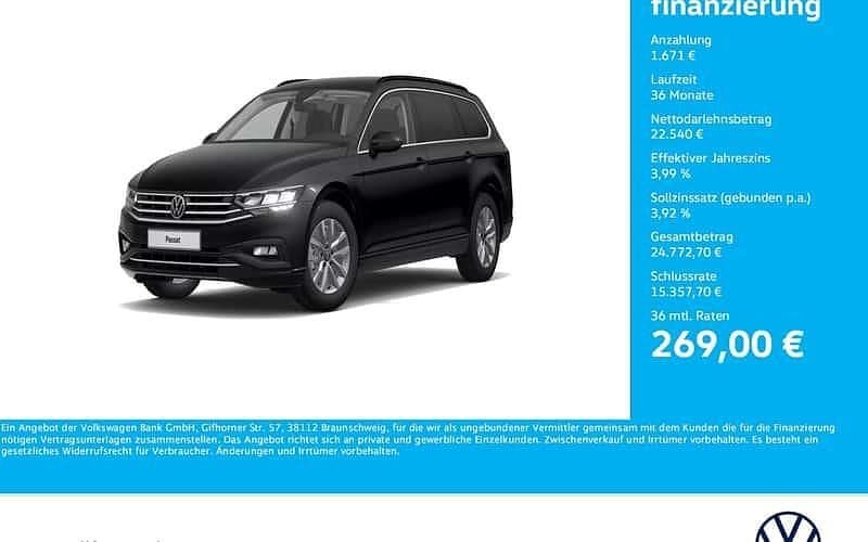 Schwarz Gebraucht 2022 VW Passat Business Kombi | 24.211 € (Guter Preis) - Bild 1/4
