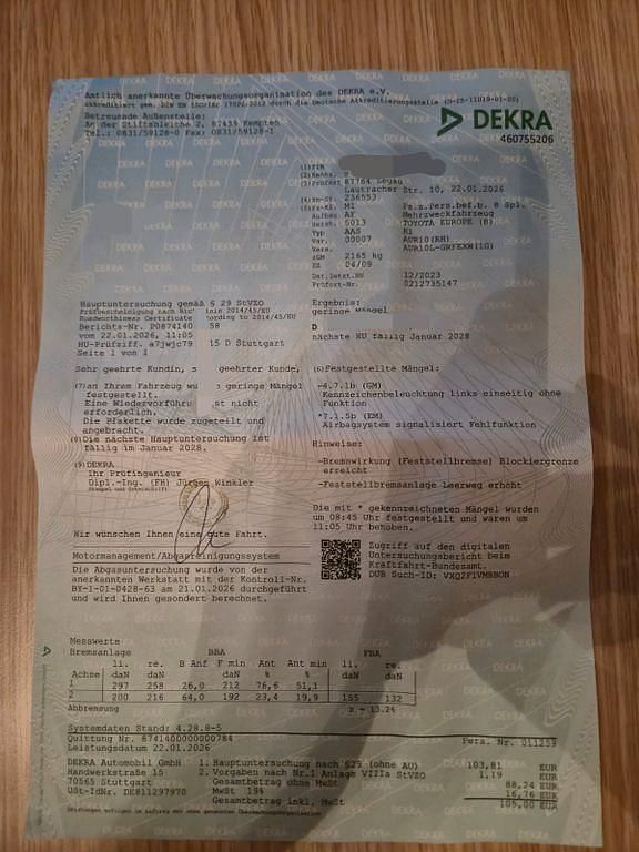 Gebraucht Toyota Corolla Verso Executive 177 PS (130 kW) 2009 Grau Van / Kleinbus