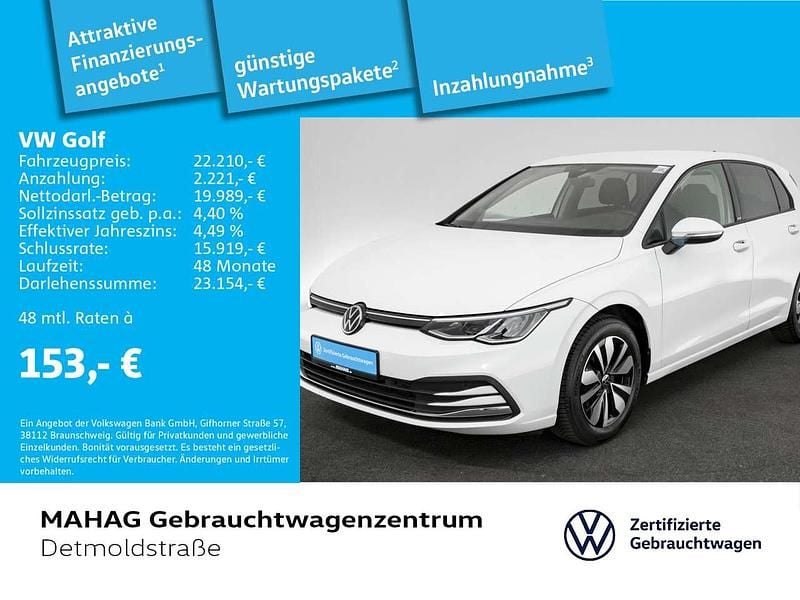 Weiß Gebraucht 2024 VW Golf VIII Move Limousine | 22.210 € (Superpreis) - Bild 1/2