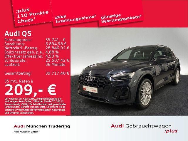 Blau Gebraucht 2021 Audi Q5 S-Line SUV | 35.741 € (Guter Preis) - Bild 1/2