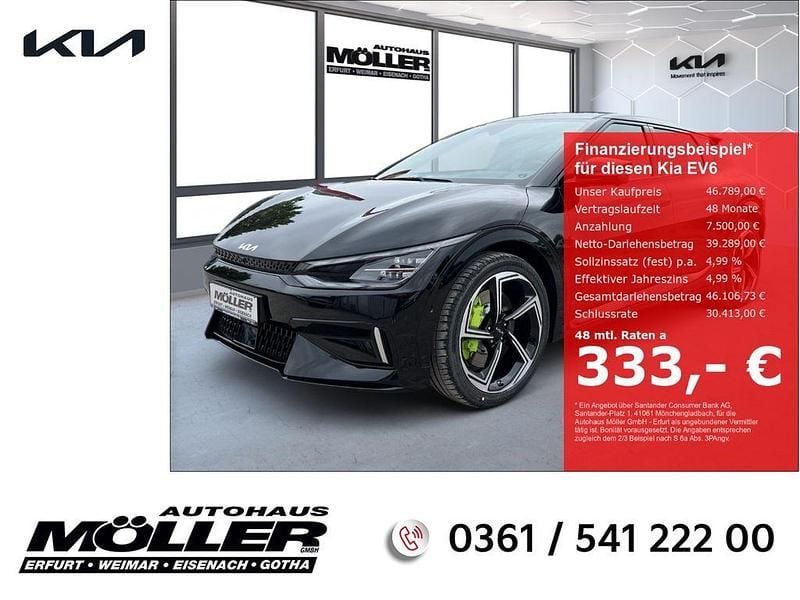 Schwarz Gebraucht 2023 Kia EV6 SUV | 46.789 € (Fairer Preis) - Bild 1/4