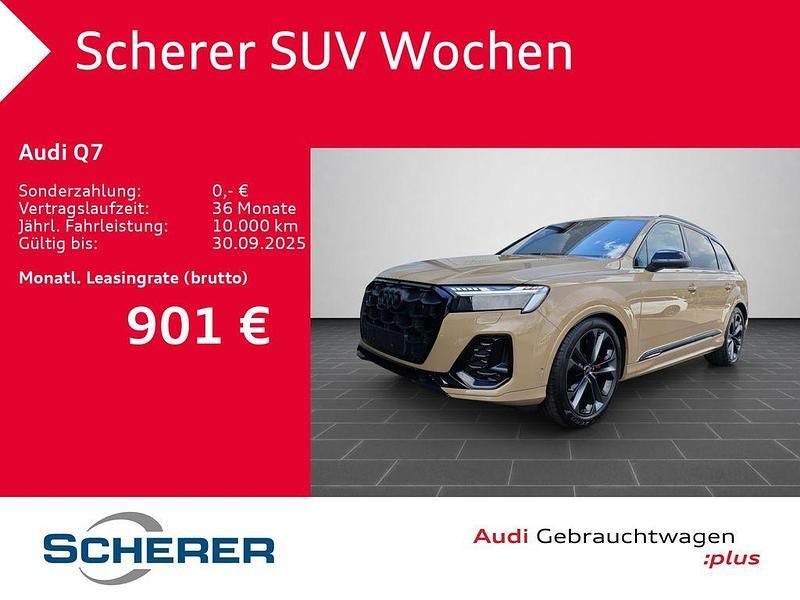 Sakhirgold metallic (metallic) Gebraucht 2024 Audi Q7 Advanced Plus SUV | 84.880 € (Guter Preis) - Bild 1/4