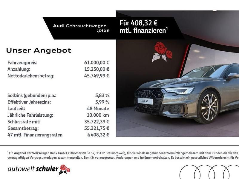 Grau Gebraucht 2024 Audi A6 S-Line Kombi | 61.000 € - Bild 1/4