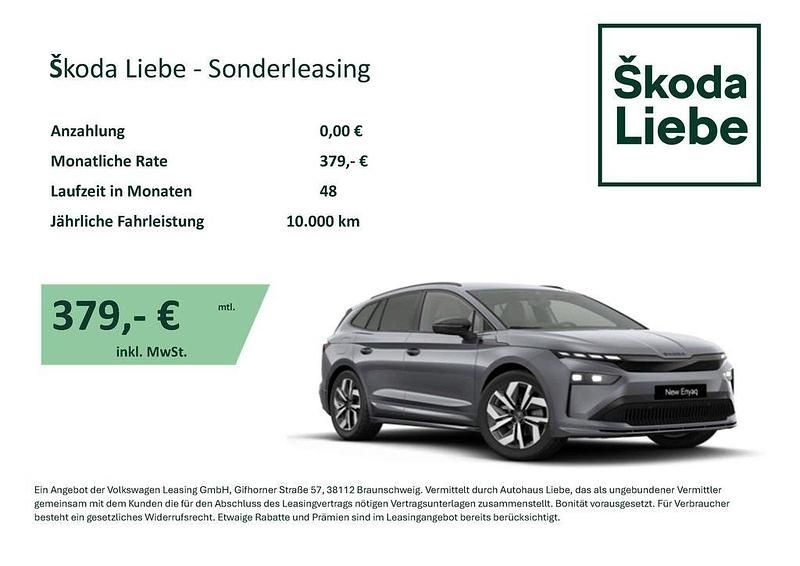 Grau Gebraucht 2025 Skoda Enyaq iV SportLine SUV | 42.950 € (Fairer Preis) - Bild 1/4