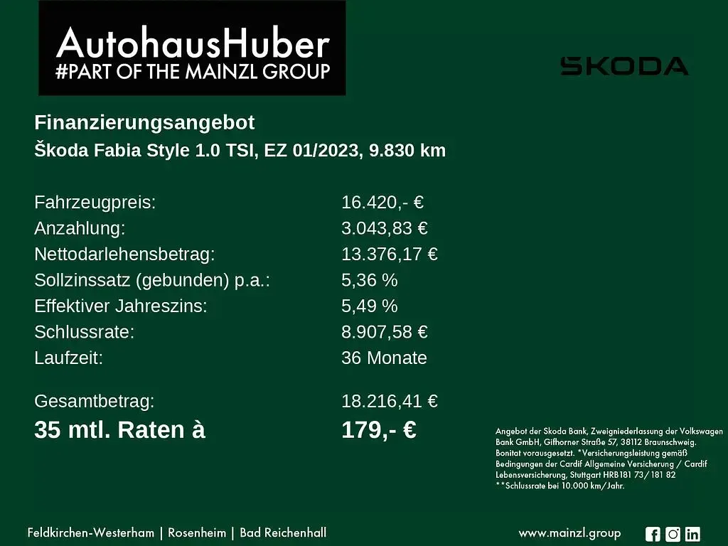 Gebraucht Skoda Fabia Style 95 PS (69 kW) 2023 Schwarz Kleinwagen