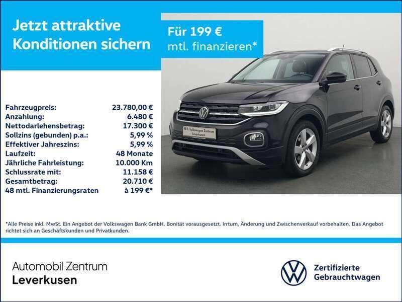 Deep black Gebraucht 2023 VW T-Cross Style SUV | 23.780 € (Guter Preis) - Bild 1/3