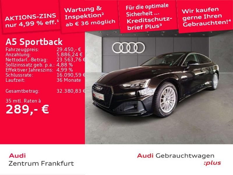 Brillantschwarz/brillantschwar Gebraucht 2022 Audi A5 Coupé | 29.450 € (Superpreis) - Bild 1/2