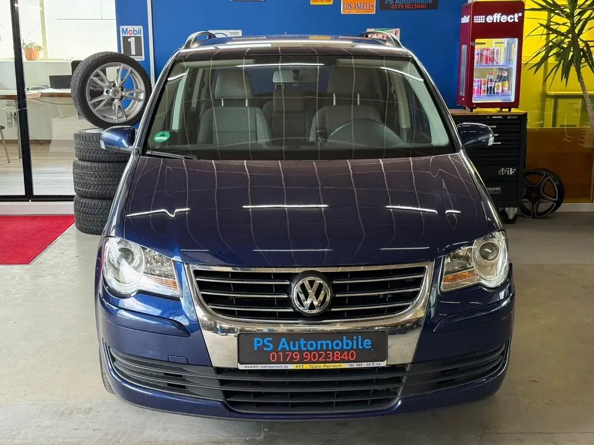 Gebraucht VW Touran Trendline 140 PS (102 kW) 2008 Blau Van / Kleinbus