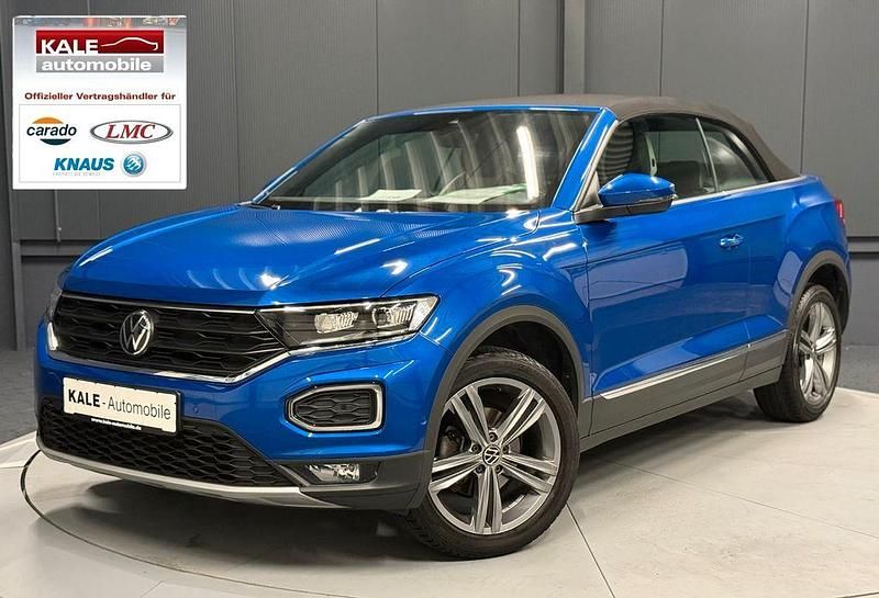 Ravennablau metallic Gebraucht 2021 VW T-Roc Cabriolet Style Cabrio | 25.890 € (Fairer Preis) - Bild 1/4