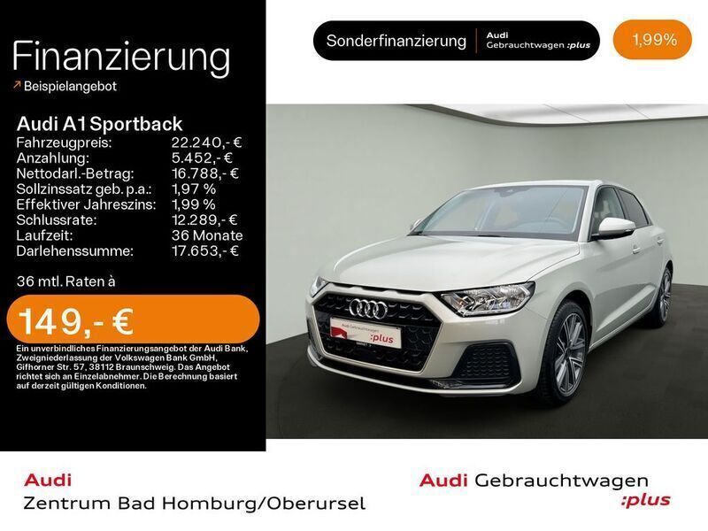 Silber Gebraucht 2024 Audi A1 Sportback Advanced Plus Kleinwagen | 22.440 € (Guter Preis) - Bild 1/4