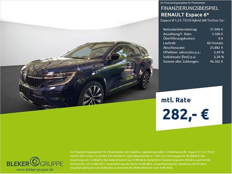 Metallicsonderlacki Neu 2025 Renault Espace Techno Van / Kleinbus | 40.590 € (Fairer Preis) - Bild 1/3