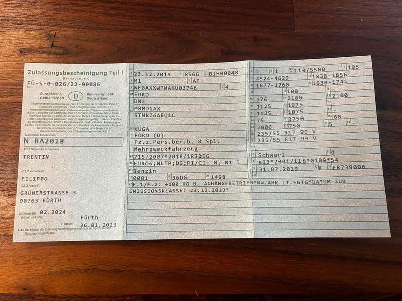 Gebraucht Ford Kuga ST-Line 150 PS (110 kW) 2019 Schwarz SUV