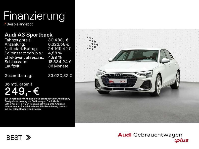 Arkonaweiß Gebraucht 2024 Audi A3 Business Limousine | 30.488 € (Fairer Preis) - Bild 1/4