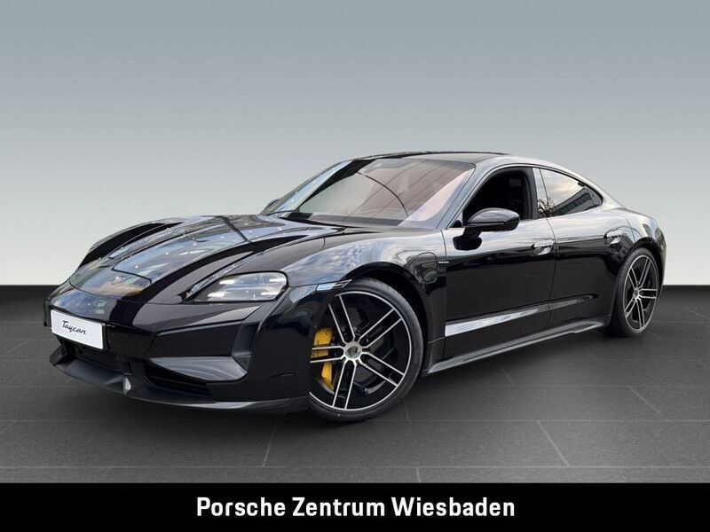 Tiefschwarzmetallic Neu 2024 Porsche Taycan Turbo S Limousine | 232.638 € - Bild 1/4